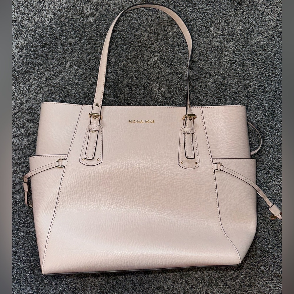 Michael Kors Pink Structured Leather Tote